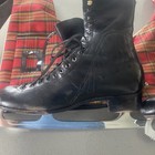Vintage Riedell By Red Wing Black Leather Ice Skates Men s W  Vintage Case