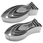 4pcs Stainless Steel Cartoon Fish Cookie Cutter Aquatic Animal Fish Molds Cake P