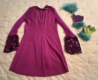 Weissman Girls Size 1c  7 8  Purple Go-go Girl Costume Dance figure Skating