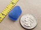 Genuine Beach Sea Glass Surf Tumbled Cornflower Light Blue Pendant Frosted E07