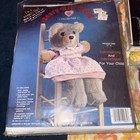 Vtg Beary Hill Bears Collection-3pc Lot-craft Plush Kit-102r-101e-104s-