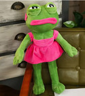 45cm Animal Sad Frog Plush Toy Soft Stuffed Pillow Magic Expression Pepe The Sad