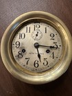 Seth Thomas Brass Ship Deck Clock - Running Well  Includes A Key 
