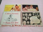 Lot Of 2 Abbott s Milk  A Merry Christmas Countdown Calendar Ads Rare  Cb53