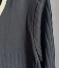 Exclusively Misook Black W ivory Trim Sweater Jacket Size Petite L Pl Nwt