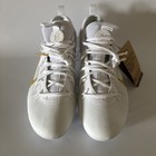 Nike Men 10 5 Huarache 9 Elite Low Lax Lacrosse Cleats White gold Fd0089-100 New