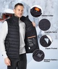 Uupalee Men s Heated Vest  8 Carbon Fiber Heating  16000mah Battery  Washable