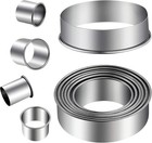 12 Piece Round Cookie Cutter Set Circle Biscuit Pastry Donut Baking Molds Set