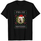 Feliz Navidog Briard Dog Funny Ugly Christmas Sweater T-shirts