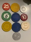 Lot Of 10 Assorted Vintage Las Vegas Nevada Poker Casino Chips - Some Rare