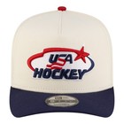 Men s New Era White navy Us Hockey Original Fit A-frame 9fifty Adjustable Hat