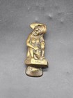 Vintage Cast Brass Door Knocker Ney Devil Figural Made In Belgium 31x75mm