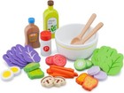 New Classic Toys Wooden Pretend Play Toy For Kids Salad Set