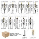 12pcs Carbide Hole Saw Kit 5 8 -2-1 8  Tct Hole Saw Cutter Set 2pcs Drill Bits