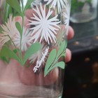 Vintage D  Campbell Designer Floral Drinking Glass Pair Dandelion Tumblers