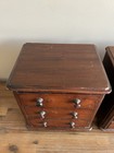 Rare 19th C  Pair Miniature Apprentice Piece Desk Top Mahogany Chest Of Drawers