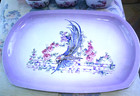 Antique Newport Burslem Porcelain Vanity Dresser Set Cottage Roses 5 Piece