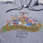 Walt Disney World 2006 Hoodie Unisex Large Gray Christmas Characters Pullover