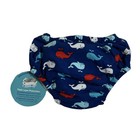 I Play Ultimate Swim Diaper Reusable   Absorbent  Navy Blue Whales Nwt 12-18m