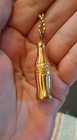Vintage Gold Coca Cola Soda Mini Bottle Keychain keyrings