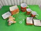 7 Reeses Souvenir Lot        vintage Tins  Jumbo   2 Coffee Mugs  Bear   Plate Rare 