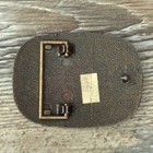 Vintage 1970 s Zodiac Sign Gemini Resin Lacquer Coated Belt Buckle