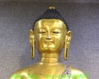 22   Old Tibet Purple Bronze 24k Gold Gilt Shakyamuni Amitabha Buddha Statue