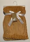 New Stylish Baby Soft Flannel Fleece Baby Infant Throw Blanket In Gold Brown