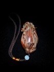 Chinese Cabbage Boxwood Fortune Statue Collect Hand Piece Netsuke Gift 