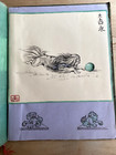 Very Rare Antique Original Manuscript Pekingese Dog Book 1939 Chinese Drawings