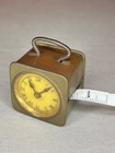 Vtg Sewing Figural Tape Measure Clock - Arms Move When Tape Is Pulled - Germany