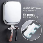 Fogless Shower Mirror W  Suction Cup Razor Holder Easy Installation Bathroom New
