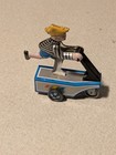 Vintage Mechanical Tin Lithograph Wind-up Boy On A Scooter  no Key 