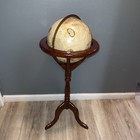 Vtg Replogle World Classic Floor Globe 12    Wood Pedestal Stand Bombay Co 1993