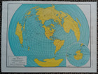  vintage 1946 Atlas Colored Map Of The World   The Polar Regions Old Post Wwii 