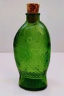 Dr Fischs Antique Bitters  1970 s Green Glass  Made In Wheaton Nj  With Cork 
