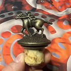 Blanton s Single Barrel Bourbon Whiskey Horse   Jockey Cork Stopper Letter L