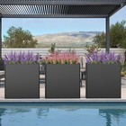 Large Galvanized Steel Planters Metal Garden Planter Box For Outdoor Porch Deck