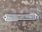 Chrome No Smoking Wall Plaque Sign Nautical Beach House Boat Decor
