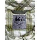 Rei Womens Button Up Plaid Long Sleeve Shirt Green White Size M