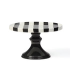 2026 Target Bullseye Black   White Striped Cake Stand Halloween Goth Decor New