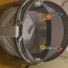 Fisher-price Portable Oval Bassinet Gray white With Hanging Toys