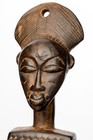 Vintage Carved West African Baule Style Figural Heddle Pulley
