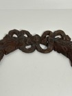 Rare Old Vintage Architectural Cast Iron Metal Wreath With Bow 9 X 8 75   