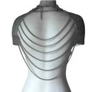 Medieval Chainmail Collar Shoulder Armor Adjustable Chainmail Chain Layered