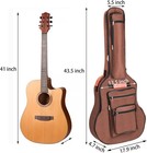 Acoustic Guitar Bag 40 41 42 Inches  6 Pockets Guitar Case Waterproof Oxford Clo
