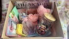 Pink Self Care Gift Basket Box Set W  Glass Cup Bamboo Lid   Straw  Cosmetics