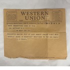 1938 Western Union Telegram W  Envelope - Harlem New York - Vintage Collectible 