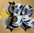 Indianapolis Pacers Basketball Inspired Hair Bow - 5 Inches