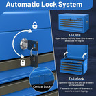 Tool Box  24    Steel Tool Chest W 6 Drawers  Top Tool Tray automatic Lock  Protec